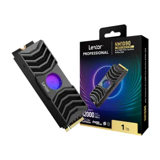 【Lexar 雷克沙】NM1090 1TB Gen5 M.2 2280 PCIe NVMe ssd固態硬碟 5年保 最高讀取11500MB/s RGB風扇散熱