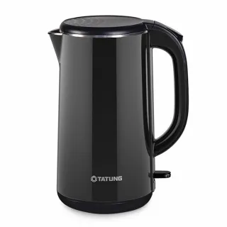 【TATUNG 大同】1.7公升雙層防燙電茶壺-黑色(TEK-1713BK)