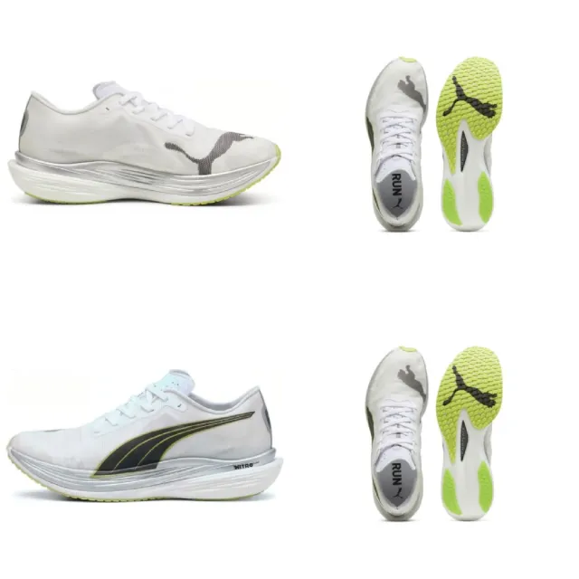 【PUMA】競速跑鞋 Deviate Nitro Elite 2 男鞋 白 黑 Fireglow 碳板 輕量(377786-04)