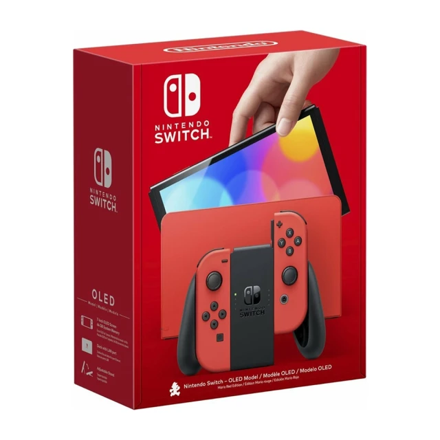 Nintendo 任天堂 Switch OLED瑪利歐亮麗紅特仕主機