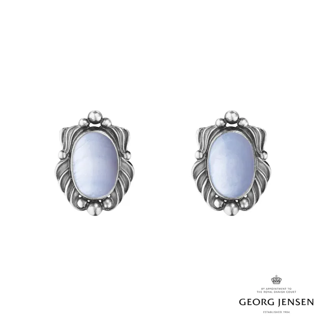 【Georg Jensen 官方旗艦店】2025 HERITAGE 夾式耳環(氧化純銀 瑪瑙)