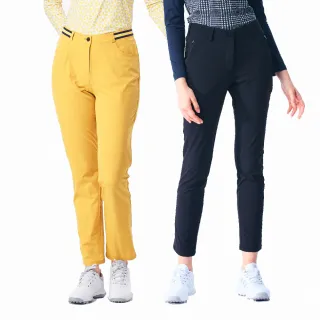 【KING GOLF】MOMO獨家特談！女款果嶺舒適彈性修身素面休閒長褲/高爾夫球褲(多款任選)