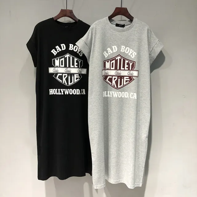 【K.W.】春季新品快速出貨迷魅紫戀休閒運動中長洋裝(韓國洋裝  中大尺碼)