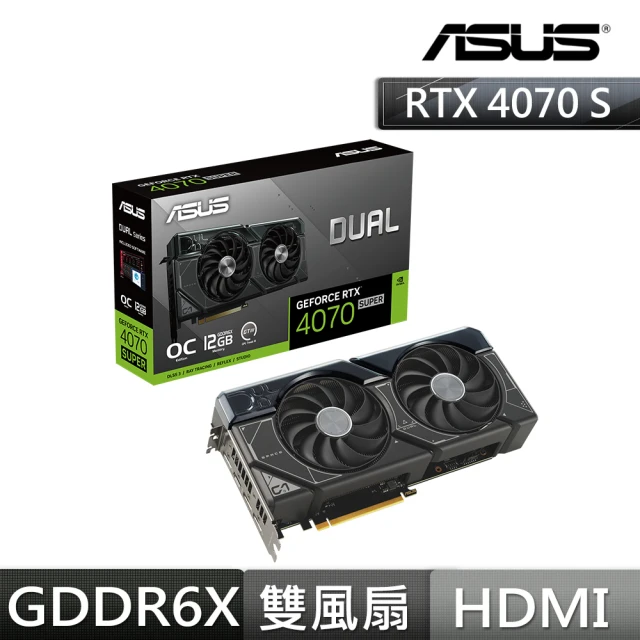 ASUS 華碩 DUAL-RTX4070S-O12G-EVO 顯示卡+三星 S32CG552EC曲面電競螢幕(V+LCD 組合包)