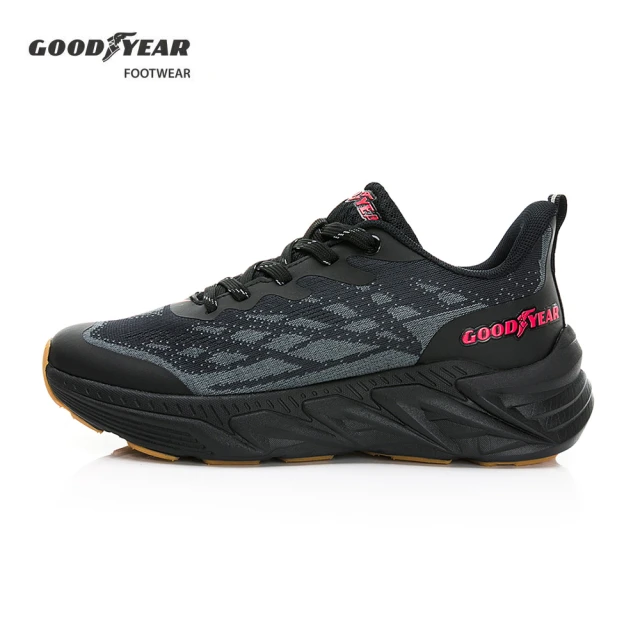 GOODYEAR 固特異 黑岩-輕量緩震運動鞋/男鞋 慢跑 健走 黑色(GAMR43260)