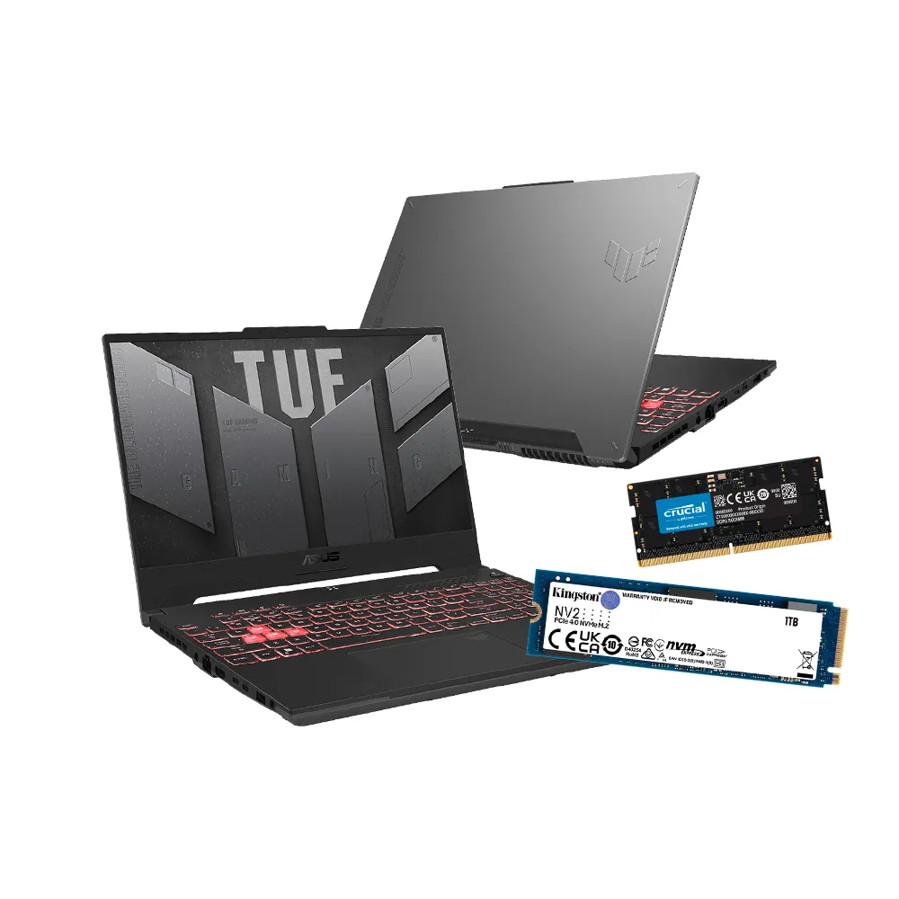 【ASUS】升級1TB+16G組★15.6吋 R5 GeForce RTX 4060電競筆電(TUF Gaming FA507NV/R5-7535HS/16G/512G SSD)