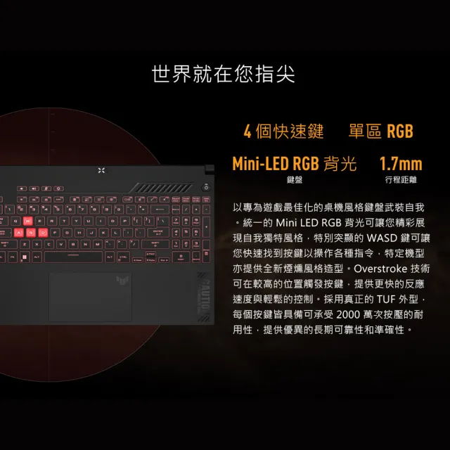 【ASUS】升級1TB組★ 15.6吋 R5 GeForce RTX 4060電競筆電(TUF Gaming FA507NV/R5-7535HS/16G/512G SSD)