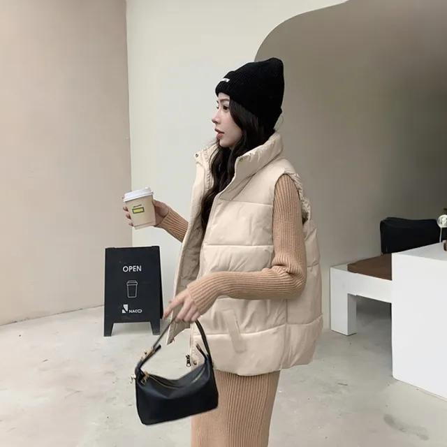 【D.studio】韓版立領無袖背心外套(女裝 衣服上衣保暖外套保暖上衣 J264)