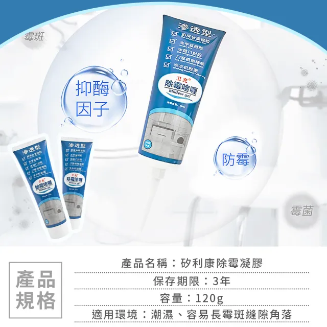 【JHS】強效型 除霉劑 防黴劑 附尖嘴 超值3入組(除霉劑120g 除霉凝膠)