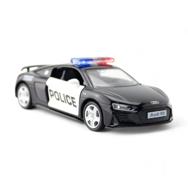 1:36模型車 奧迪 AUDI R8 Coupe 超跑警車 TYPE 4S V10 quattro 小牛底盤(超跑警車 R8)