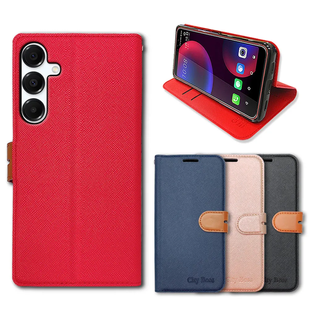 【CITY都會風】三星 Galaxy A16 5G 插卡立架磁力手機皮套 有吊飾孔