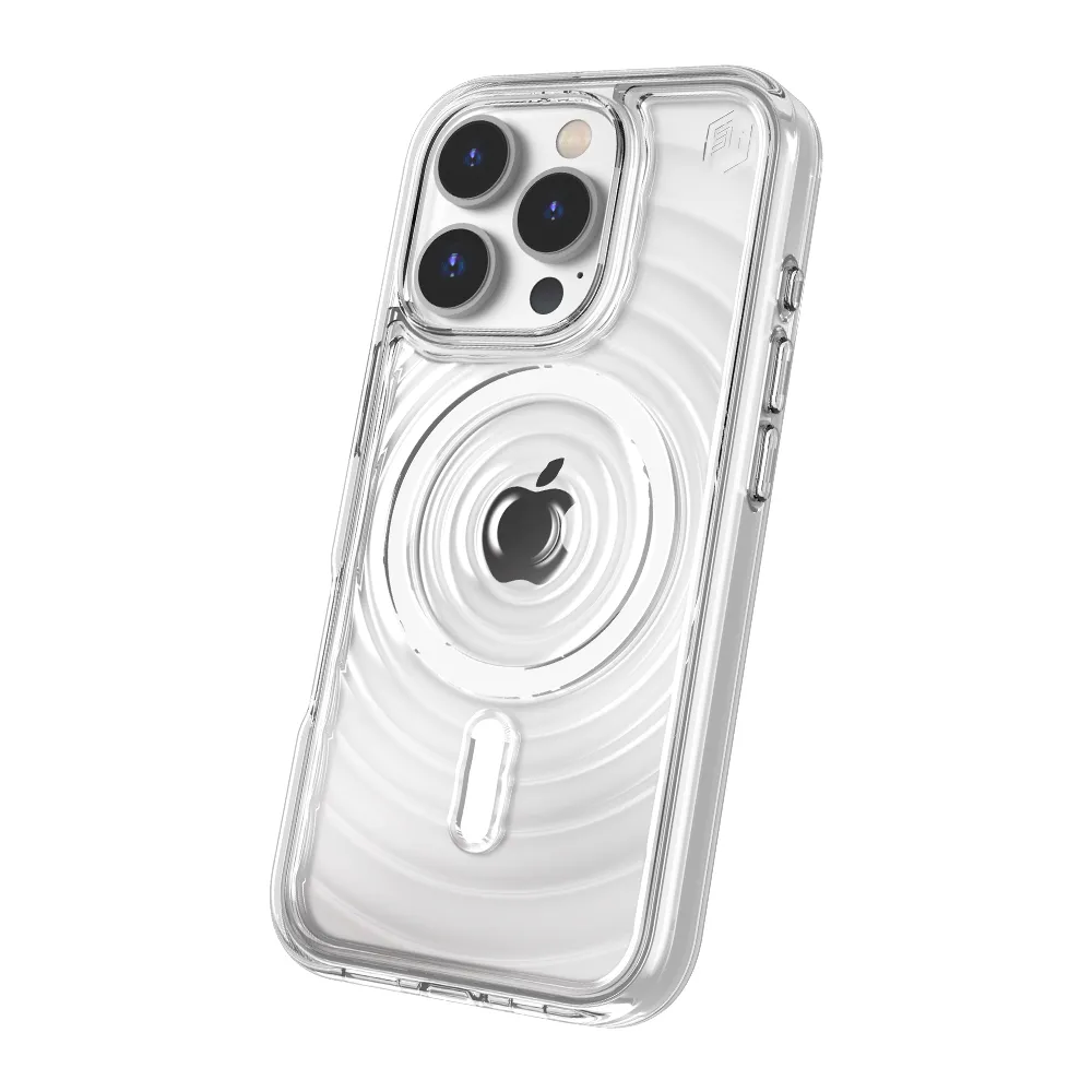 【STM】Reawaken Ripple for iPhone 16 Pro 典雅波浪 MagSafe軍規防摔殼 - 透明