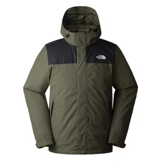 【The North Face 官方旗艦】北面男款綠黑拼接DryVent防水透氣連帽三合一外套｜892A21L