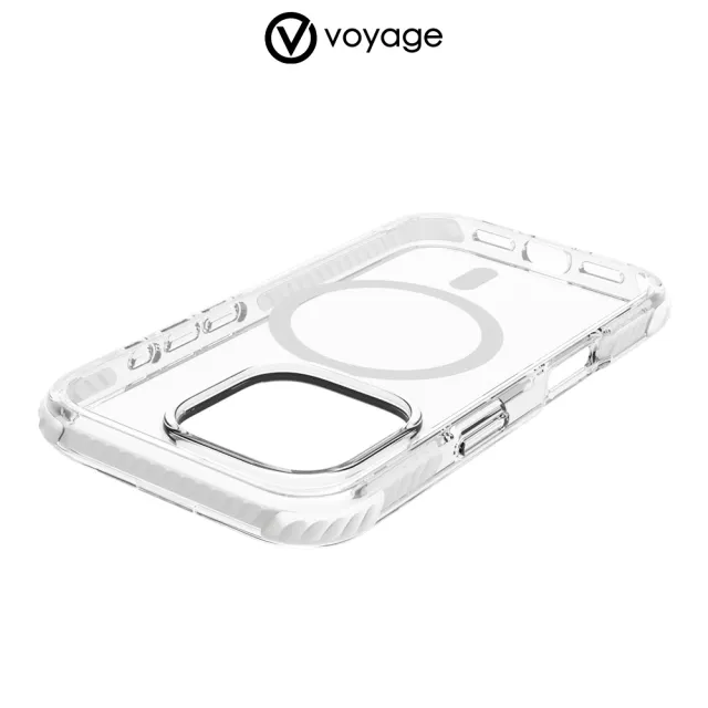 【VOYAGE】iPhone 16 Pro/16ProMax 超軍規防摔保護殼Pure Wave+ 透灰(2年尊榮級保固服務 支援Magsafe磁吸)