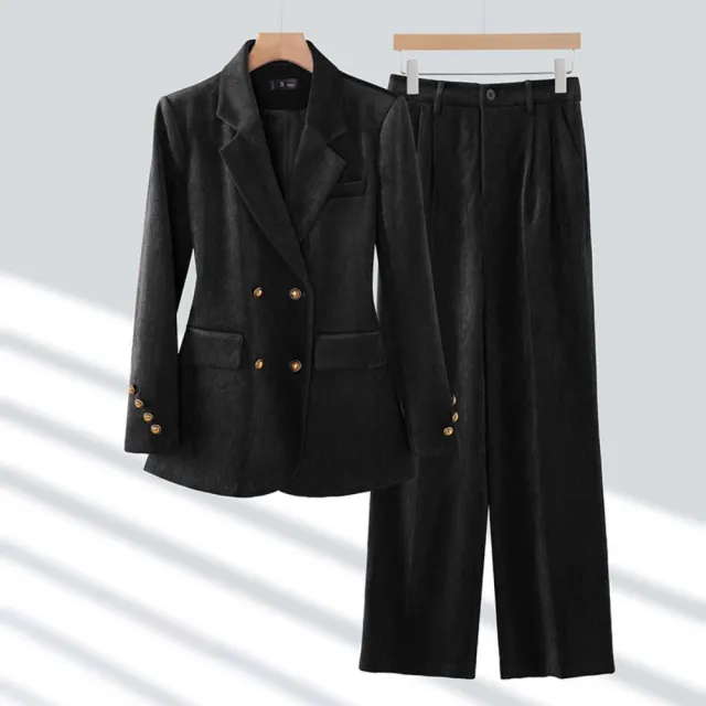 【巴黎精品】現貨+預購 西裝套裝兩件套褲裝(毛呢西服職業西裝褲女裝3色a1ht54)