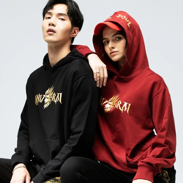 【BLUE WAY】男裝 女裝 網路獨家潮流側鬼LOGO連帽 長袖 帽T 上衣-鬼洗