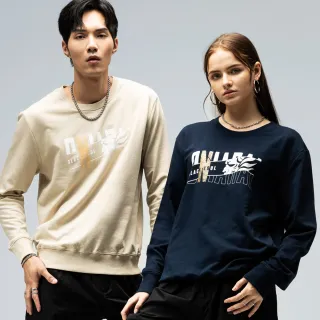 【BLUE WAY】男裝 女裝 側鬼LOGO大學TEE 長袖 上衣-鬼洗