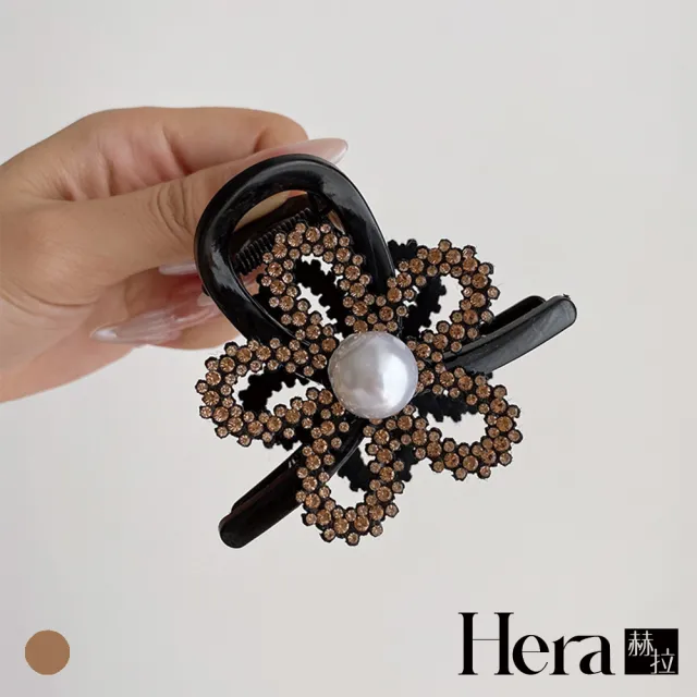 【HERA 赫拉】輕奢閃鑽鏤空花朵抓夾兩入組 H113101404(閃鑽 鏤空花朵 抓夾)