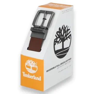 【Timberland】禮盒包裝 時尚雙色男士皮帶 男生腰帶 32-48吋 可自行剪裁長度