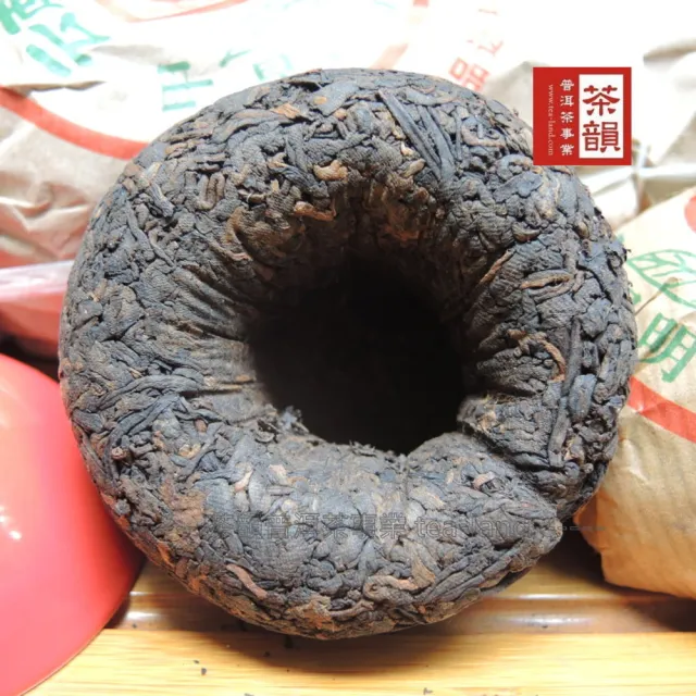 【茶韻】普洱茶2003年花園茶廠金冠甲級熟沱100g/沱 X3品藏組  茶葉禮盒(熟茶/附收藏盒x3)(中秋禮盒)