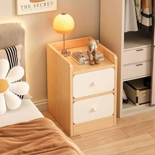 【E家工廠】床頭櫃 雙抽床頭櫃 收納櫃 床邊桌 小型邊桌 收納櫃 抽屜櫃(112-SYKC雙抽床頭櫃（新）)