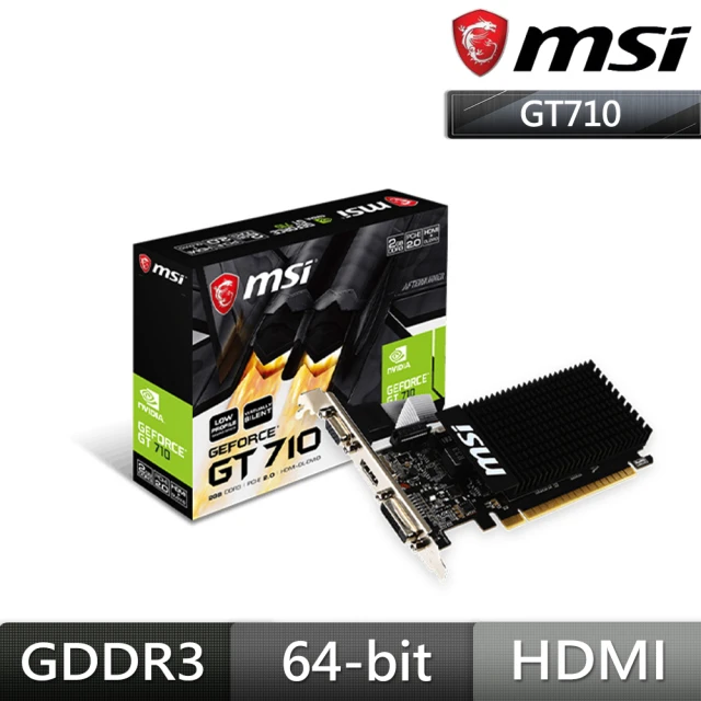 MSI 微星 GT710 2GD3H LP 顯示卡+華碩 SDRW-08D2S-U 外接式超薄DVD燒錄器