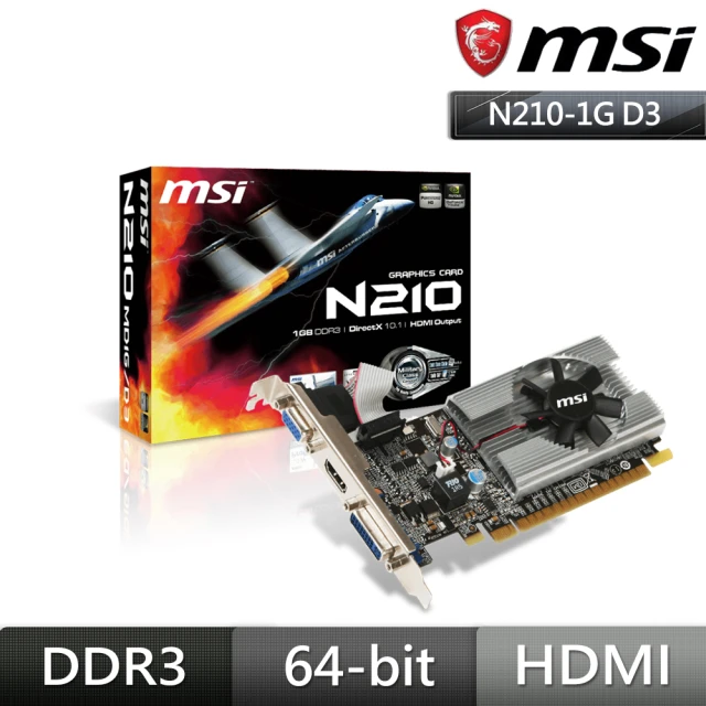 MSI 微星 N210-MD1G/D3 顯示卡+華碩 SDRW-08D2S-U 外接式超薄DVD燒錄器