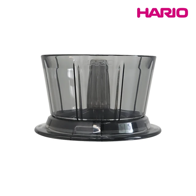 HARIO x Tri-Up FLOW Tritan Dripper 樹脂款 02蛋糕濾杯 - 黑色(平底/底座分離/磁吸中柱/台灣製)