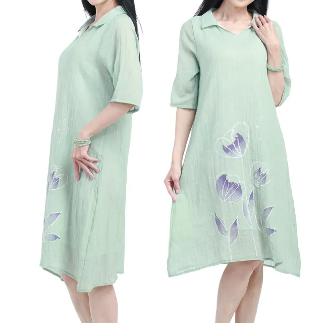【水衫】絲柔雙層花卉連身洋裝組3入(M03-85)