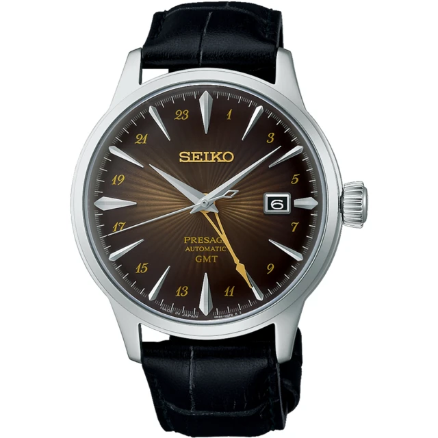 SEIKO 精工 Presage 調酒師系列 GMT兩地時間機械錶-40.5mm 禮物 雙11(4R34-00J0Q/SSK039J1)