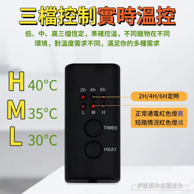 【IDREES 伊德萊斯】20W可調節寵物加熱墊 爬寵箱烏龜保溫墊42X28cm(爬蟲、陸龜、蜥蜴、守宮爬寵皆可)