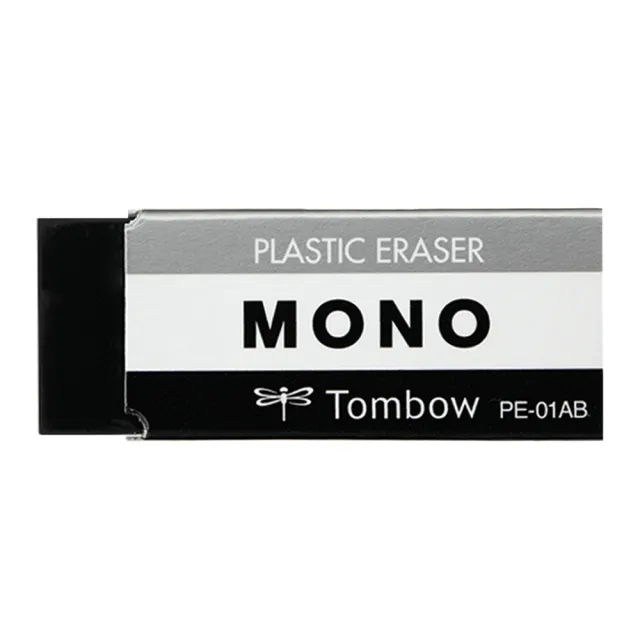 【TOMBOW】蜻蜓 PE-01AB 極黑橡皮擦(辦公 學生 開學 文具)