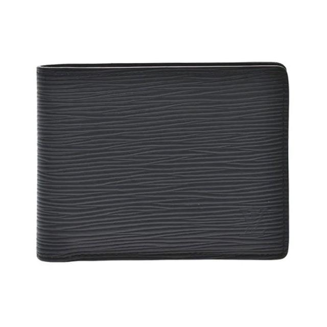 LV LOUIS VUITTON路易威登 M60662 經典 EPI 水波紋 MULTIPLE 三卡交叉短夾