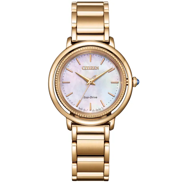 【CITIZEN 星辰】Hebe田馥甄廣告款 玫瑰金光動能優雅腕錶/31.2mm(EM1103-86Y)