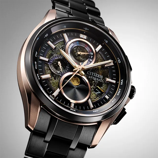 【CITIZEN 星辰】GENTS系列 HAKUTO-R限量 光動能月相腕錶/耀月金41.5mm(BY1009-64Y)