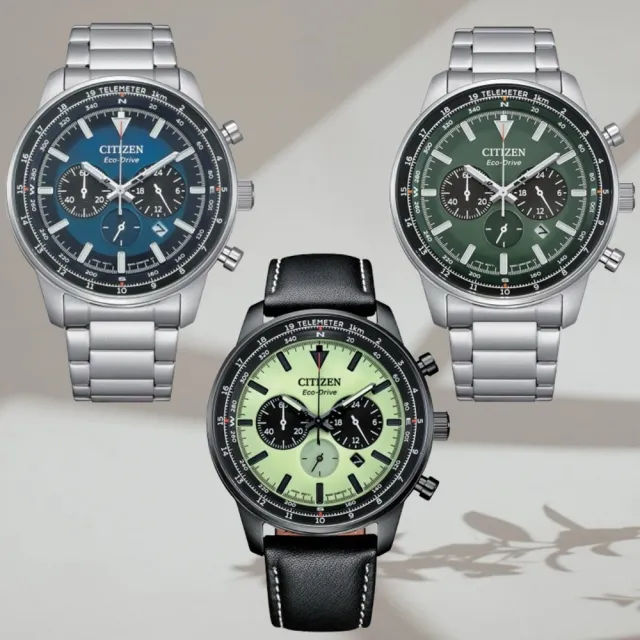 【CITIZEN 星辰】Chronograph系列 光動能懷舊飛行員腕錶/44mm(CA4500-91L/CA4500-91X/CA4505-21X)