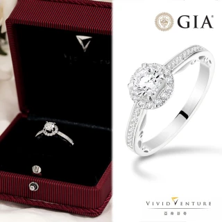 【Vividventure 亞帝芬奇】GIA 50分 FSI1 3EX 八心八箭 無螢光 天然鑽石 戒指 愛圓滿(PT950鉑金台)