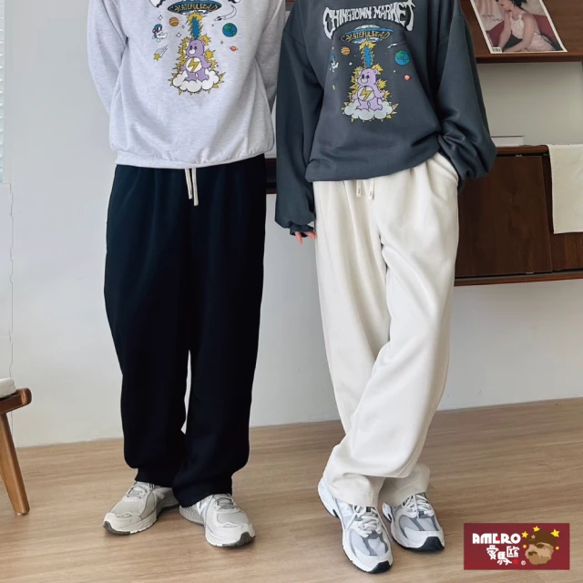 AMERO 男女款 長袖刷毛大學Ｔ(男女款 長袖刷毛大學Ｔ 