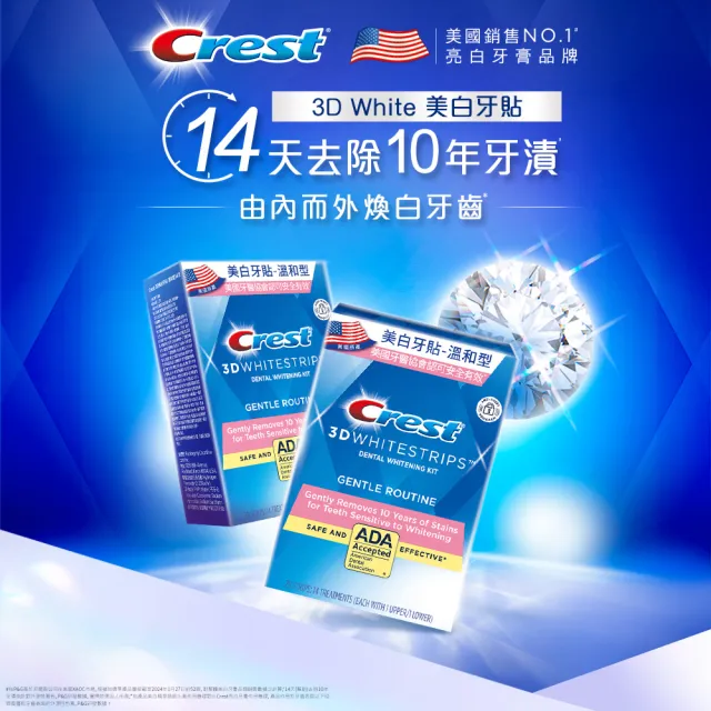 【Crest】3DWhite  溫和型美白牙貼(14天份)