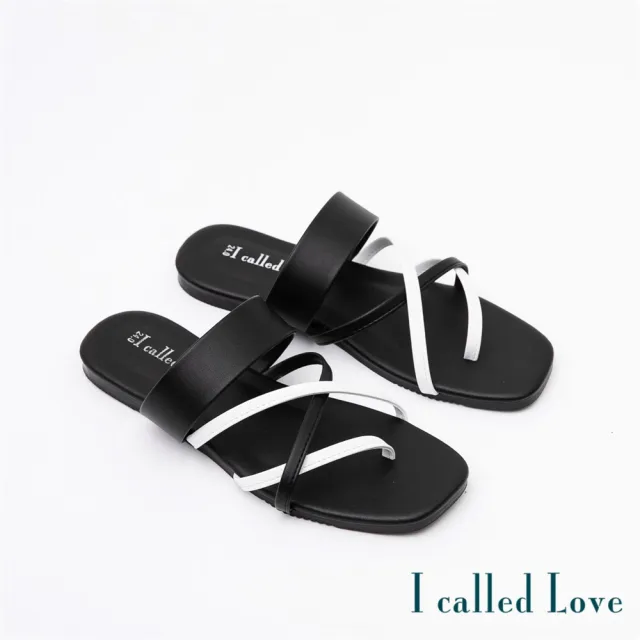 【I called Love】我的小蝴蝶丨撞色夾趾拖鞋(女鞋 休閒鞋 春夏款 台灣製 手工鞋 大尺碼)