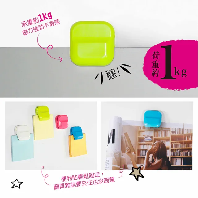 【ABEL 力大牌】02413 澄石磁鐵夾(辦公 學生 開學 文具 學校)