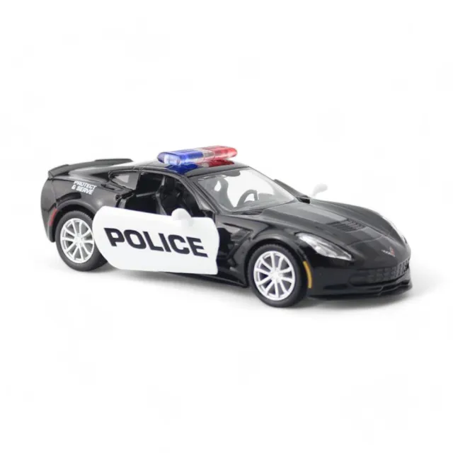 1:36模型車 警車模型 雪佛蘭 Chevrolet Corvette C7(警車 平民美式超跑 通用汽車)