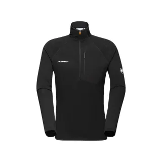 【Mammut 長毛象】Aenergy Light ML Half Zip Pull AF Men 保暖長袖半拉鍊排汗衣 黑色 男款 #1014-05500