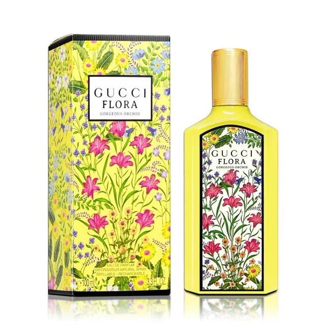 GUCCI 古馳】Flora Gorgeous Orchid 華麗蘭花之約女性淡香精100ML(專櫃