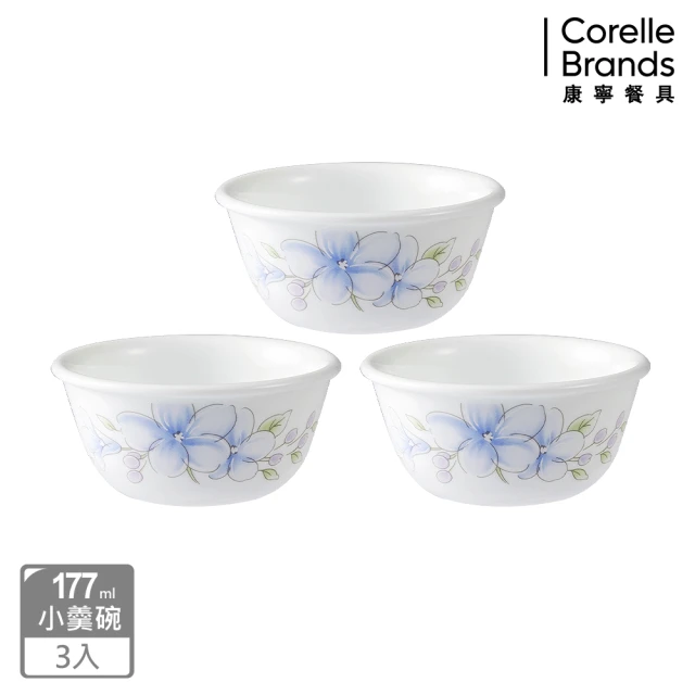 CorelleBrands 康寧餐具 春晨藍花3件式小羹碗組