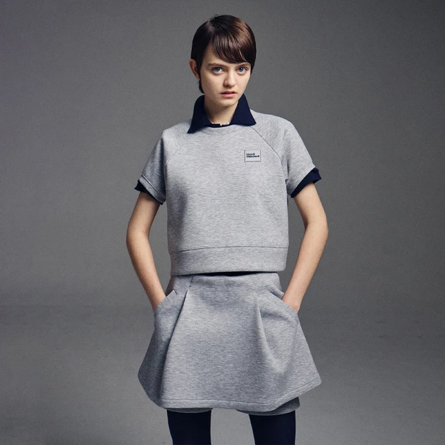 MARDI MERCREDI 迷你褲裙 灰色 經典LOGO標誌 NEOPRENE MINI PANTSKIRT