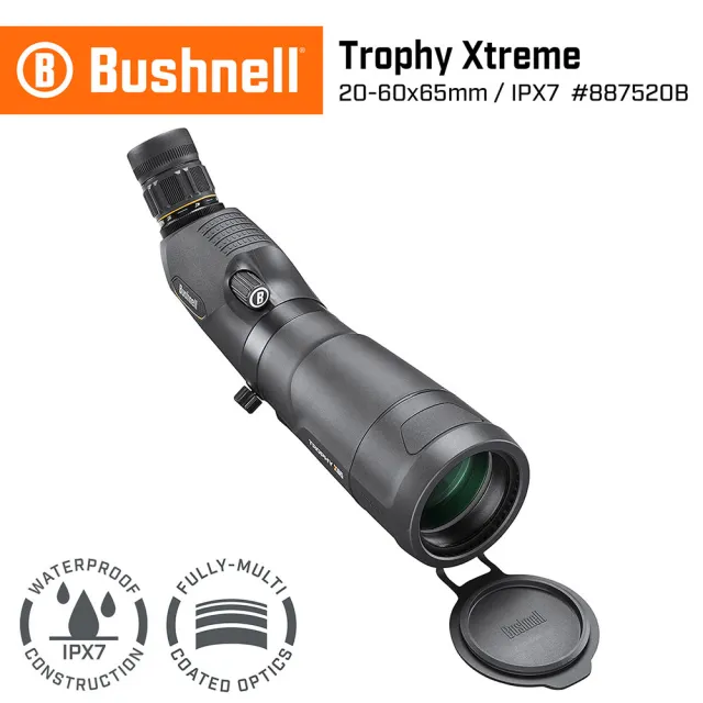 【Bushnell】Trophy Xtreme 20-60x65mm 專業級賞鳥型單筒望遠鏡 傾角型 887520B(高清晰 戰術觀靶 賞鳥)
