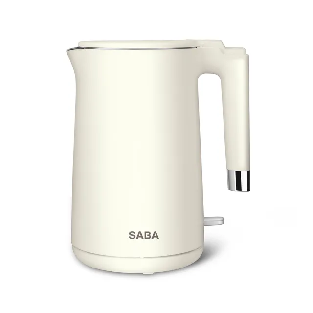 【SABA】1.7L 雙層防燙不鏽鋼快煮壺 SA-HK43(快煮壺 雙層隔熱 大功率)