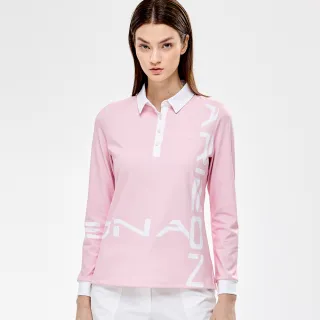 【PING】女款ARIZONA吸濕排汗高爾夫薄長袖POLO衫-粉色(GOLF/高爾夫球衫/RA24202-15)