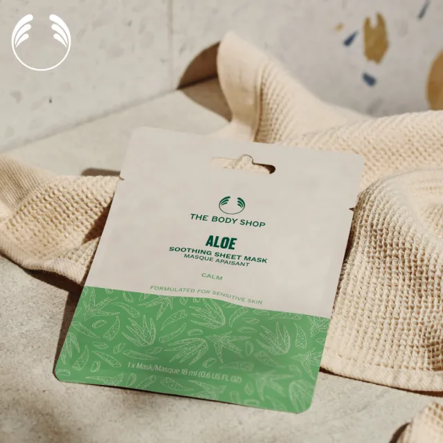 【THE BODY SHOP 美體小舖】蘆薈舒緩修護片狀面膜-18ML